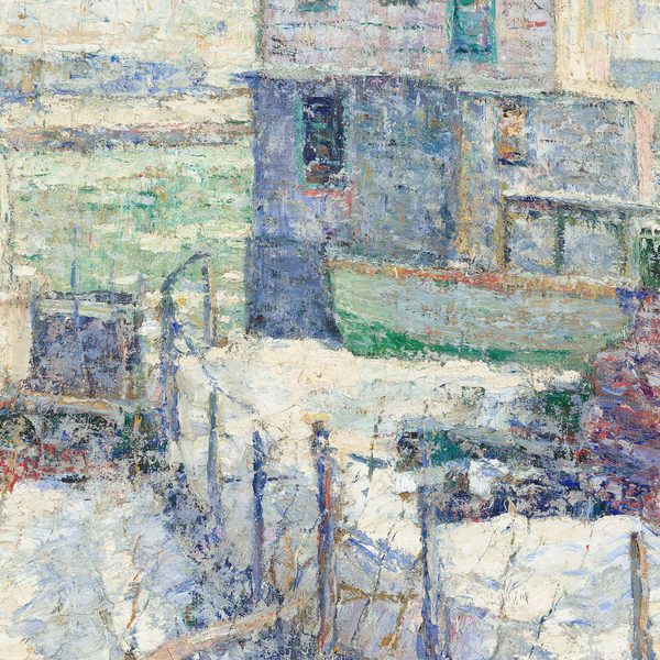 Ernest Lawson Boathouse Winter Harlem River Details