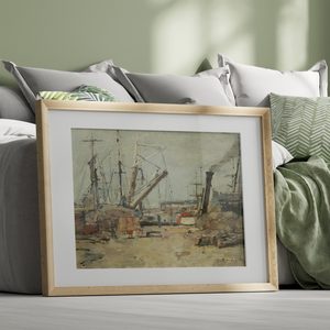 Eugegravene Boudin The Trawlers Landscape Set1 Bed1