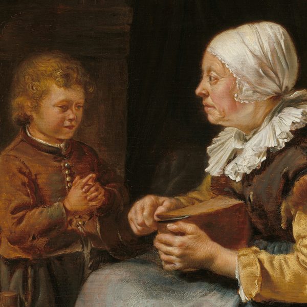 Frans Van Mieris Saying Grace Details