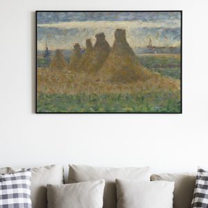 Georges Seurat Haystacks Landscape Set1 Living4