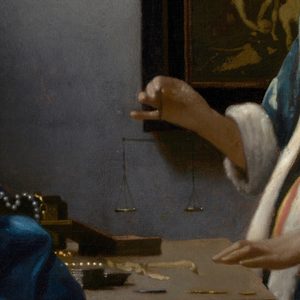 Johannes Vermeer Woman Holding A Balance Details