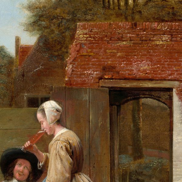 Pieter De Hooch A Dutch Courtyard Details