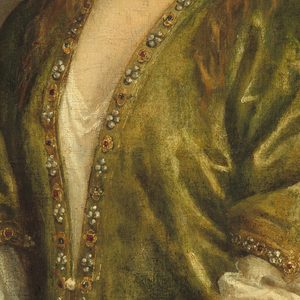 Titian Woman Holding An Apple Details