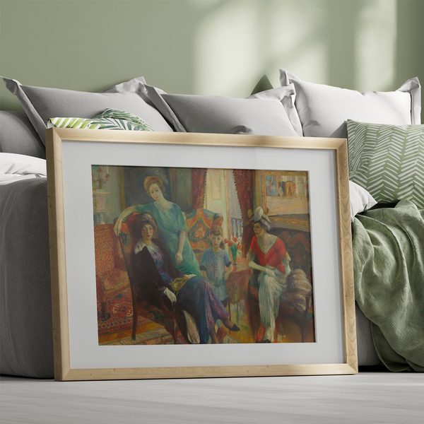 William Glackens Family Group Landscape Set1 Bed1